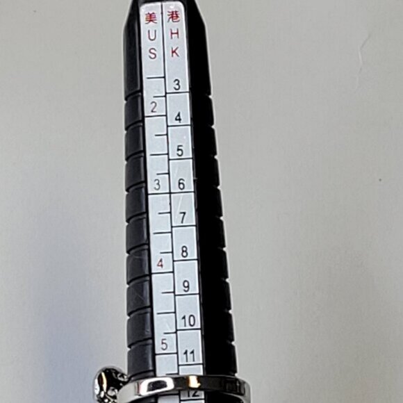 Genuine Grey Pearl and Swaroski Flower Ring Size 5.5 - Picture 6 of 12